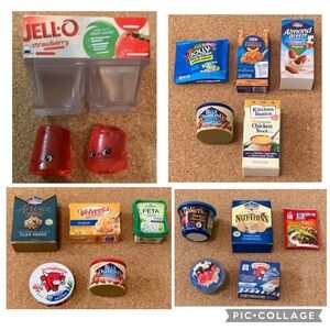 Mini Brands Toy Food Lot Jolly Ranchers,Jello,Mac and Cheese,Nuts,Taco,Crackers